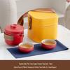 ChaXun Portable Ceramic Tea Set with Travel Bag