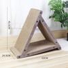 Vertical Triangular Cat Scratching Board & Bed - Scratch-Resistant, Non-Shedding Corrugated Paper with Wooden Accent