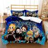Anime Demon Slayer Bedding Set Japanese Cartoon Bed Linen 200x220 Teens Girls Twin Single Queen King Full Duvet Cover Sets