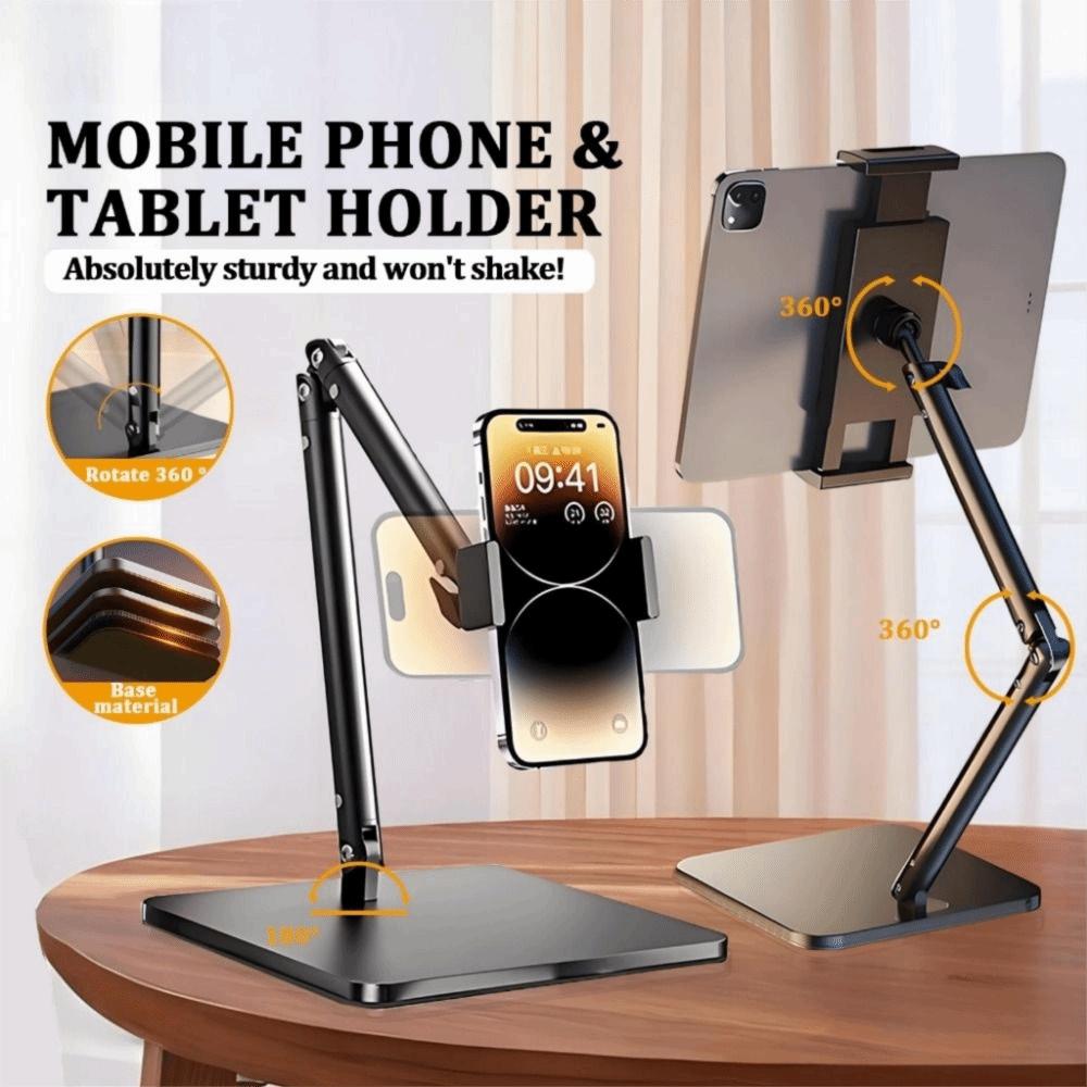 Height Adjustable Desktop Phone Tablet Holder Multi-Angle Long Arm Tablet Bracket  Bed Use