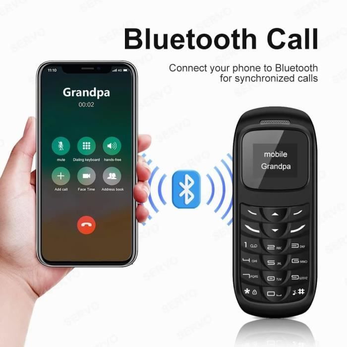 MiRUSI GSM Bluetooth Мини Мобильные Телефоны Bluetooth Гарнитура Телефон Набор Номера Поддержка Nano SIM-карты BM70 Черный