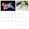 20 Sets 4 Hole Control Horns Clevis Kit KT Rudder Angle for RC Airplane Foam Fixed Wing Aircraft