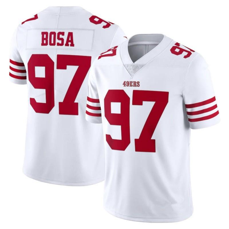 San Francisco 49ers Retro Football Jersey 85 97 Bosa 23 13 Purdy Men Sports Shirt