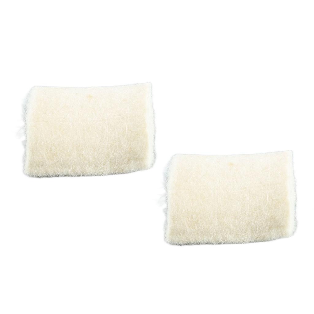 2Pcs Drum Pedal Beater Felt Pads Replacement for Bass Mallet Hammer Head Percussion Accessory White