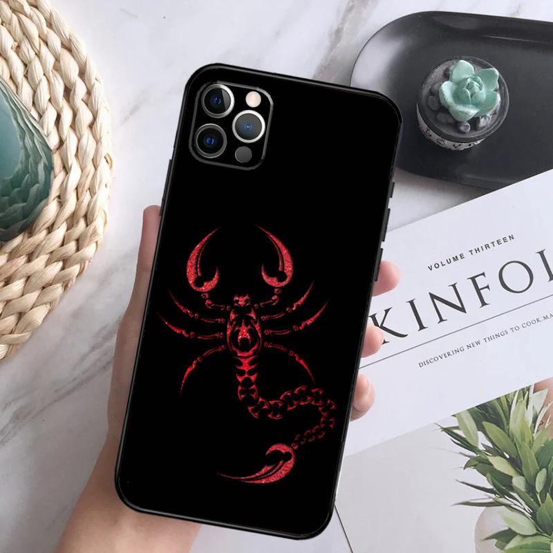Чехол со знаком зодиака Скорпион для iPhone 15 11 12 13 14 Pro Max XS XR X 7 8 Plus 12 13 Mini 16 Pro Max Мягкий чехол