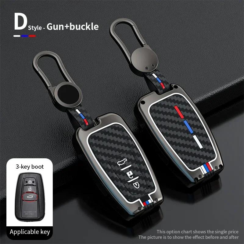 Zinc Alloy Smart Car Key Cover Car Key Case For Toyota CHR C-HR Prado WJSH7 Camry Avalon Prius Corolla RAV4 Avalon Car Accessories