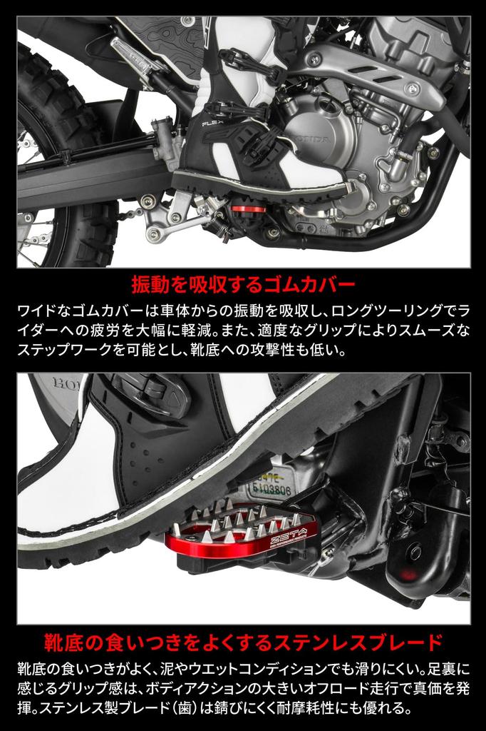 Подножка ZETA RACING Adventure Forest Road Long Touring черная CRF250L/M '12-20, CRF1000L/1100L '18-24 CRF250L/RALLY (МД47) '21-24 ZE93-0140