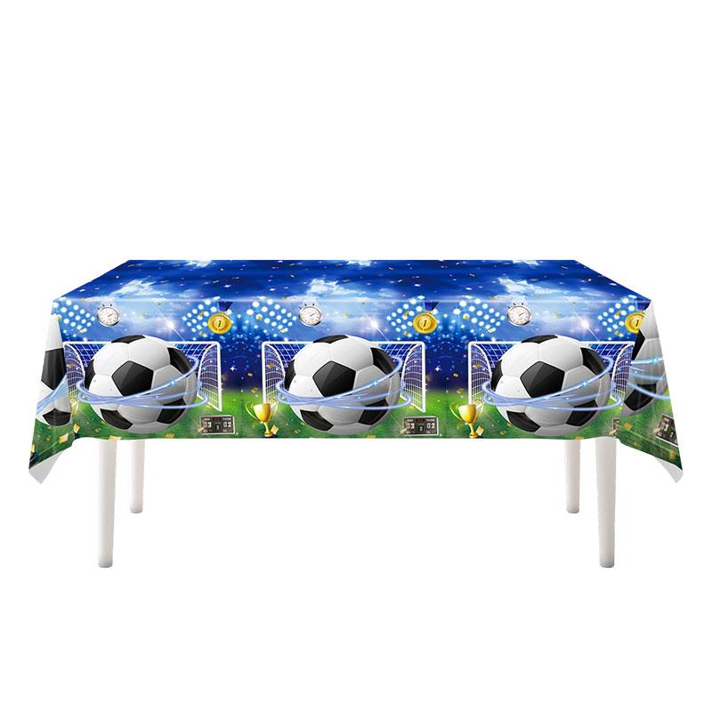 Blue Soccer Decoration Birthday Ballons Plates Cups Napkins Tablecloth Soccer Football Birthday Sticker Gift Bag Party Supplies