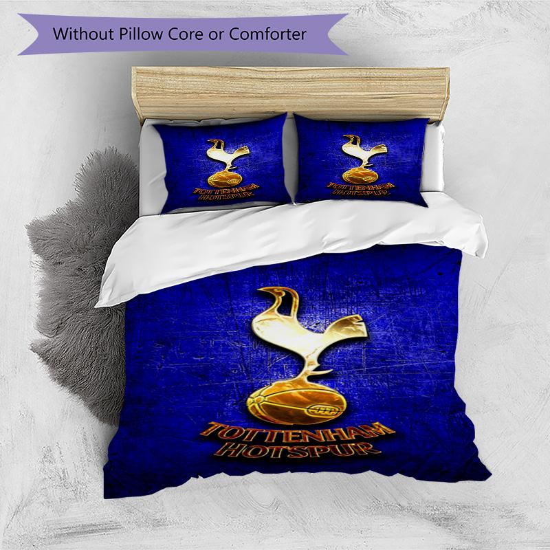 Tottenham Hotspur F.C Design Printed Pattern Duvet Cover Set – includes 1 duvet cover and 2 matching pillowcases Bedroom decor Christmas gifts