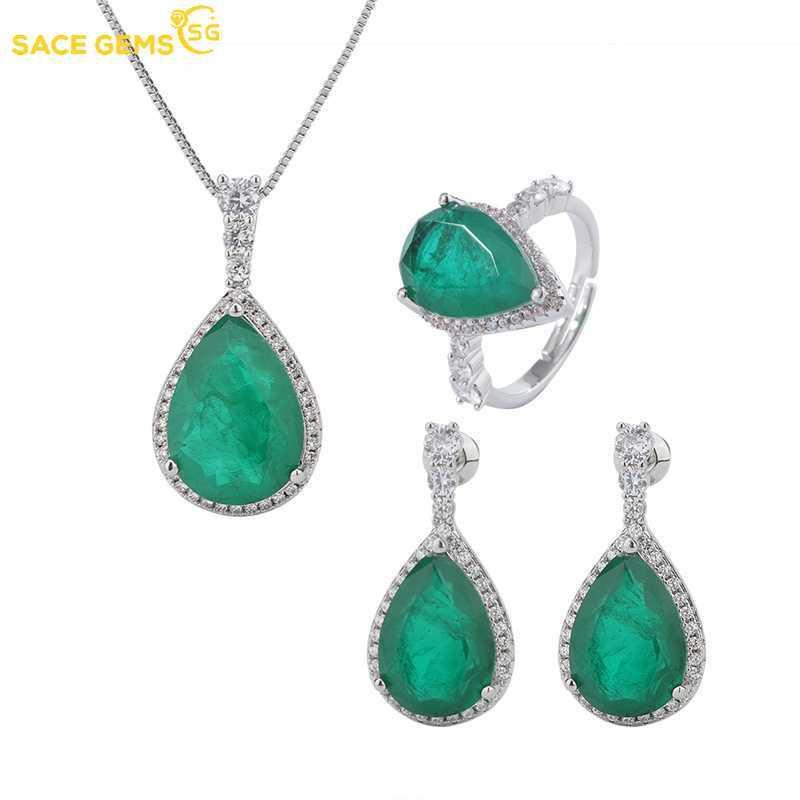 Sace Gems Классические кольца из медного сплава с цирконием, серьги, кулон, ожерелье, комплекты ювелирных изделий, подарки для свадебной вечеринки