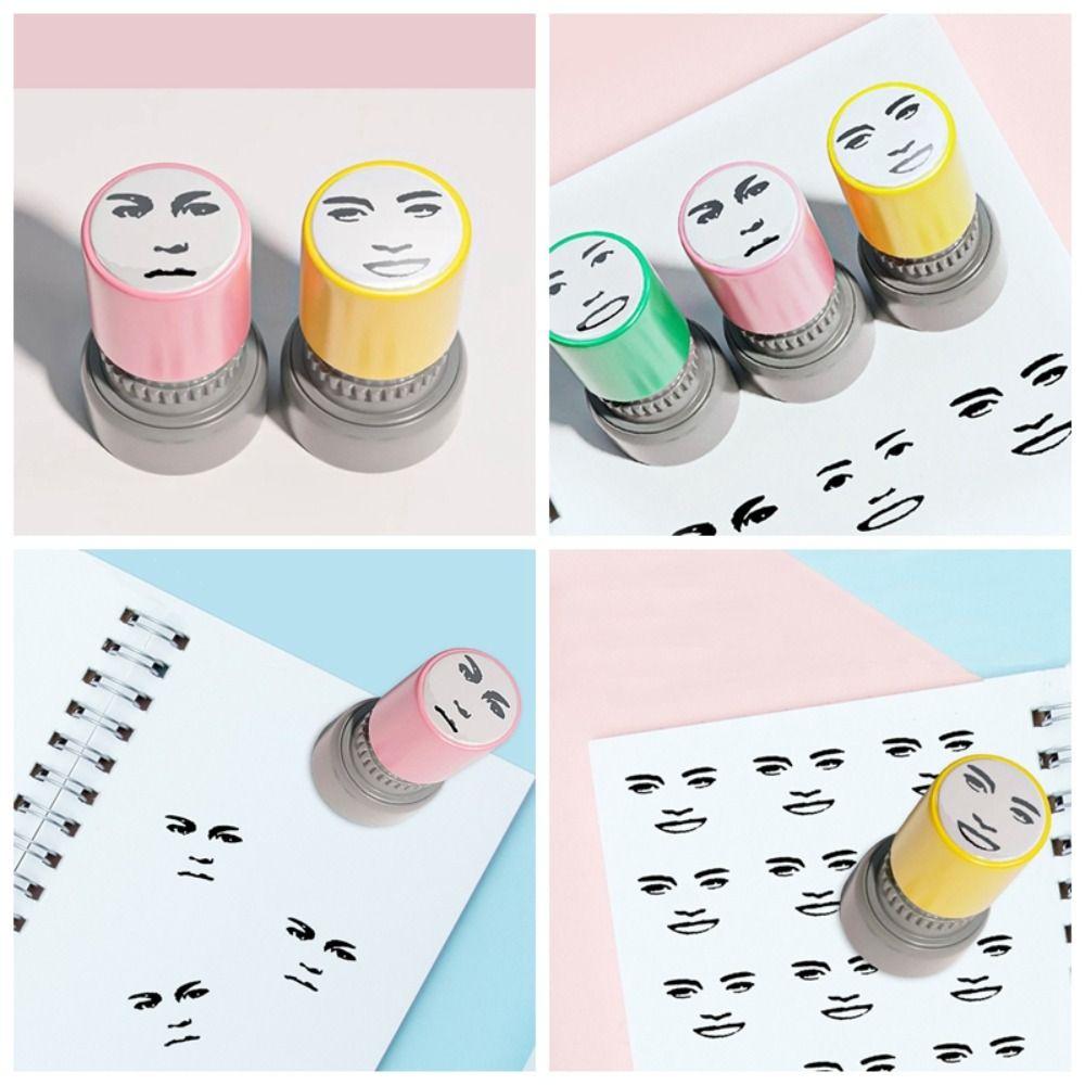 Self-Inking Face Memes Seal Stamp Prank Trick Printing Toys Cute Funny Seal Stamp Decorative