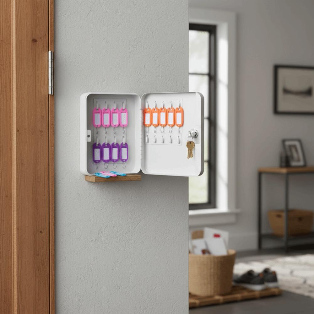 Security Lock Key Box Metal Construction Key Storage Box Tool Case Storage Bins Home Storage