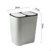 Dry and Wet Separation Kitchen Trash Can Rectangular 12 Liter/3 Gallon Capacity Bathroom Wastebasket