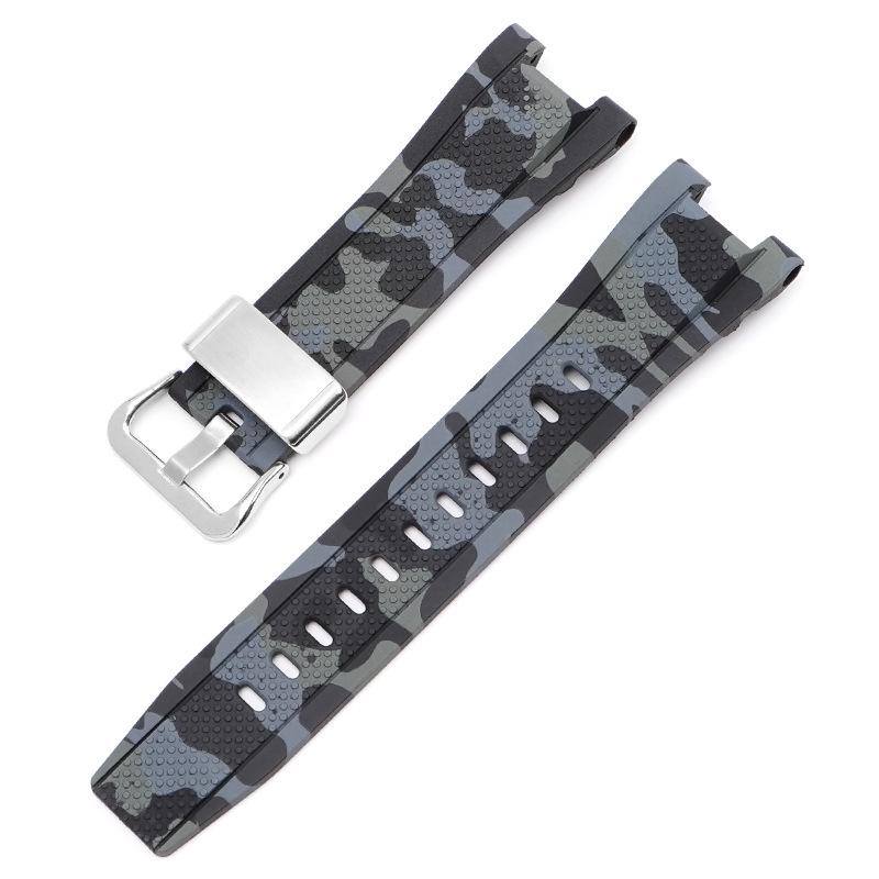 Смоляной ремешок для Casio G-Shock GST-W300 GST-S300 GST-S210B GST-S110 GST-W110 Мужской Замена Камуфляжный Резиновый Ремешок для Часов Браслет