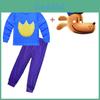 Пети Кот из Мультфильма Пес Человек Детский Хлопковый Смесовый Набор Пижам для Детей