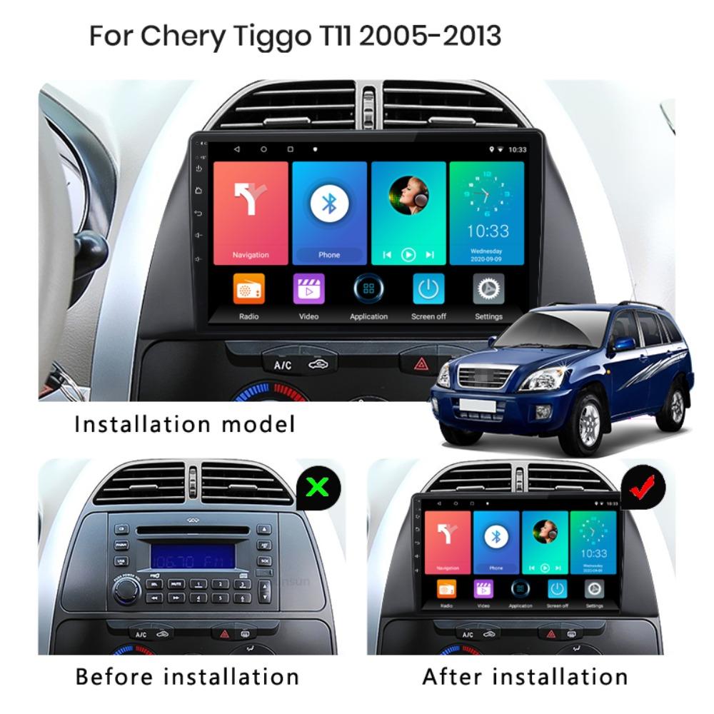 Android Car Radio For Chery Tiggo T11 2005-2013 Multimedia Player Head Unit Stereo GPS Navigation BT WIFI 1+16GB