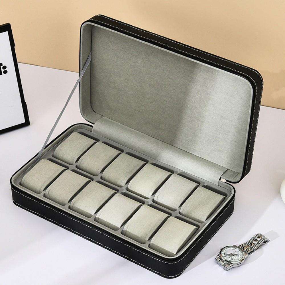 6/10/12 Grids Watch Display Box PU Watch Organizer Watch Storage Box Father's Day Gifts