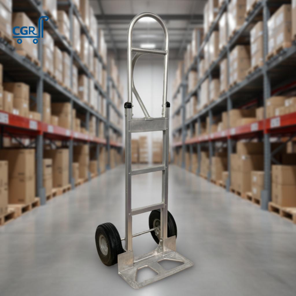 300kg Capacity Heavy Duty Heightened Aluminum Platform Industrial Hand Truck & Trolley For Storage And Transportation