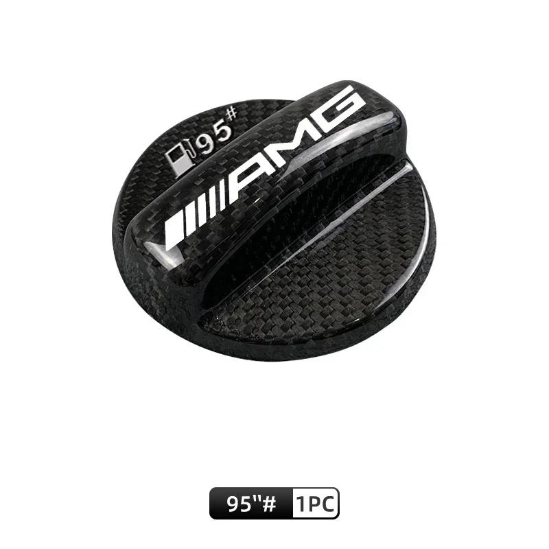Real Carbon Fiber Gas Fuel Tank Cover Oil Filler Dustproof Cap For Mercedes Benz AMG A B C E S V Class W201 W210 W108 W205 W203 BE1