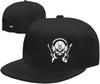 Кепка-бейсболка Snapback с рисунком Череп и Гитары, Полиэстер, Регулируемая, С прямым козырьком, для Мужчин