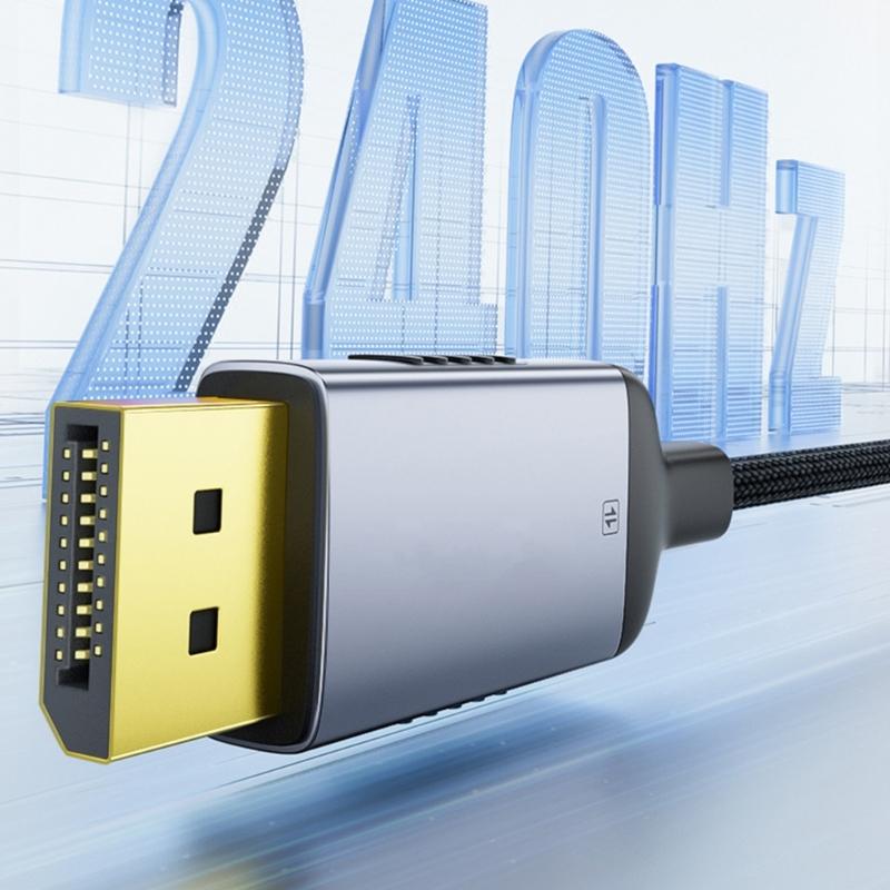 USB C to DP Adapter Cable 8K60Hz Compatible for Window System Devices 12Bit Color Depth USB C to DP Display Cable