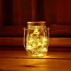 30LED Mason Jar Lid Lights Solar Charging String Lights Hanging Outdoor Lights  Outdoor Decoration