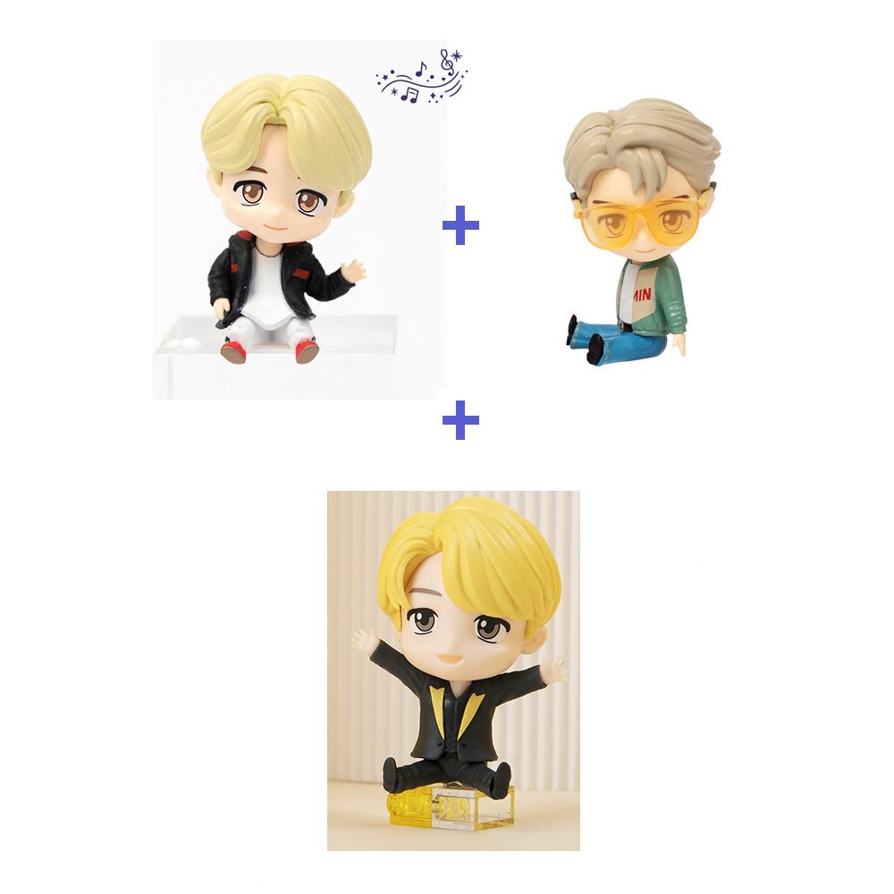 BTS (Бантан мальчики) Набор фигурок из 3 мониторов "Волшебная дверь + динамит + масло", TinyTan, официальный, оригинальный, аутентичный, фигурка идола, KPOP