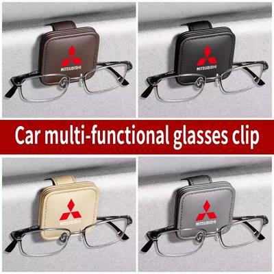 Multi-function Car Glasses Clip Sunglasses Holder Mount for Ralliart Lancer EX ASX Outlander Sport Pajero Triton L200 GJ3