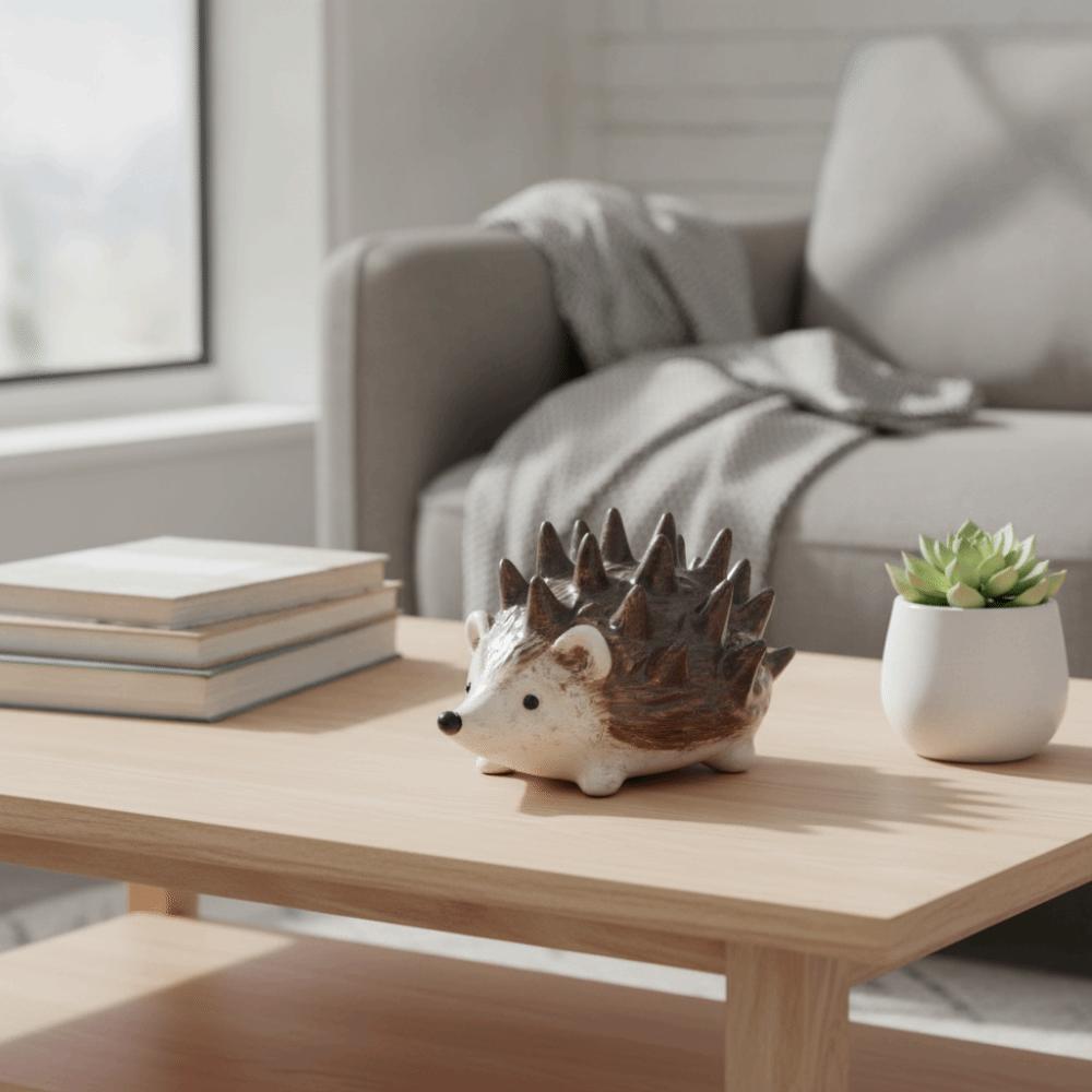 Resin Craft Hedgehog Ornament Storage Rings Hedgehog Ring Holder Durable Hedgehog Statue Men/Women