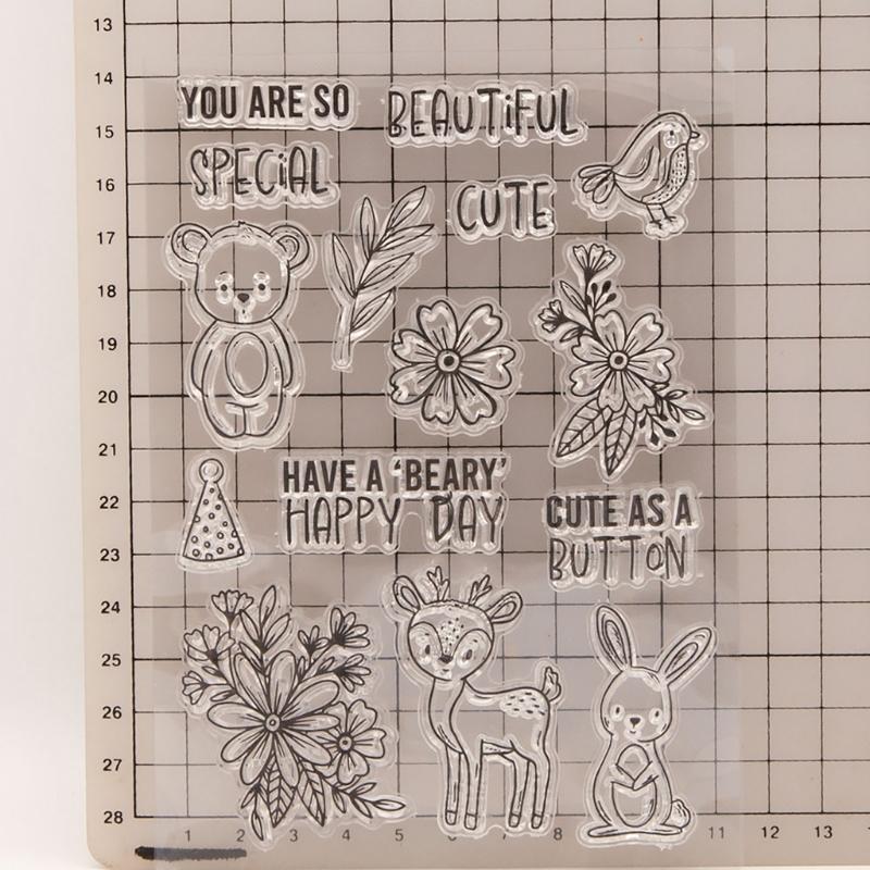 1 шт. Прозрачный штамп Силиконовый штамп Печать Декор для альбома Рукоделие 3D Скрапбукинг Альбом для фотожурнала Украшения Штамп Изготовление открыток