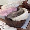 Retro Imitation Mink Plush Headband Furry Wide Hair Band For Woman Temperament Elegant Hair Hoop Female Fashion Hair Accessories