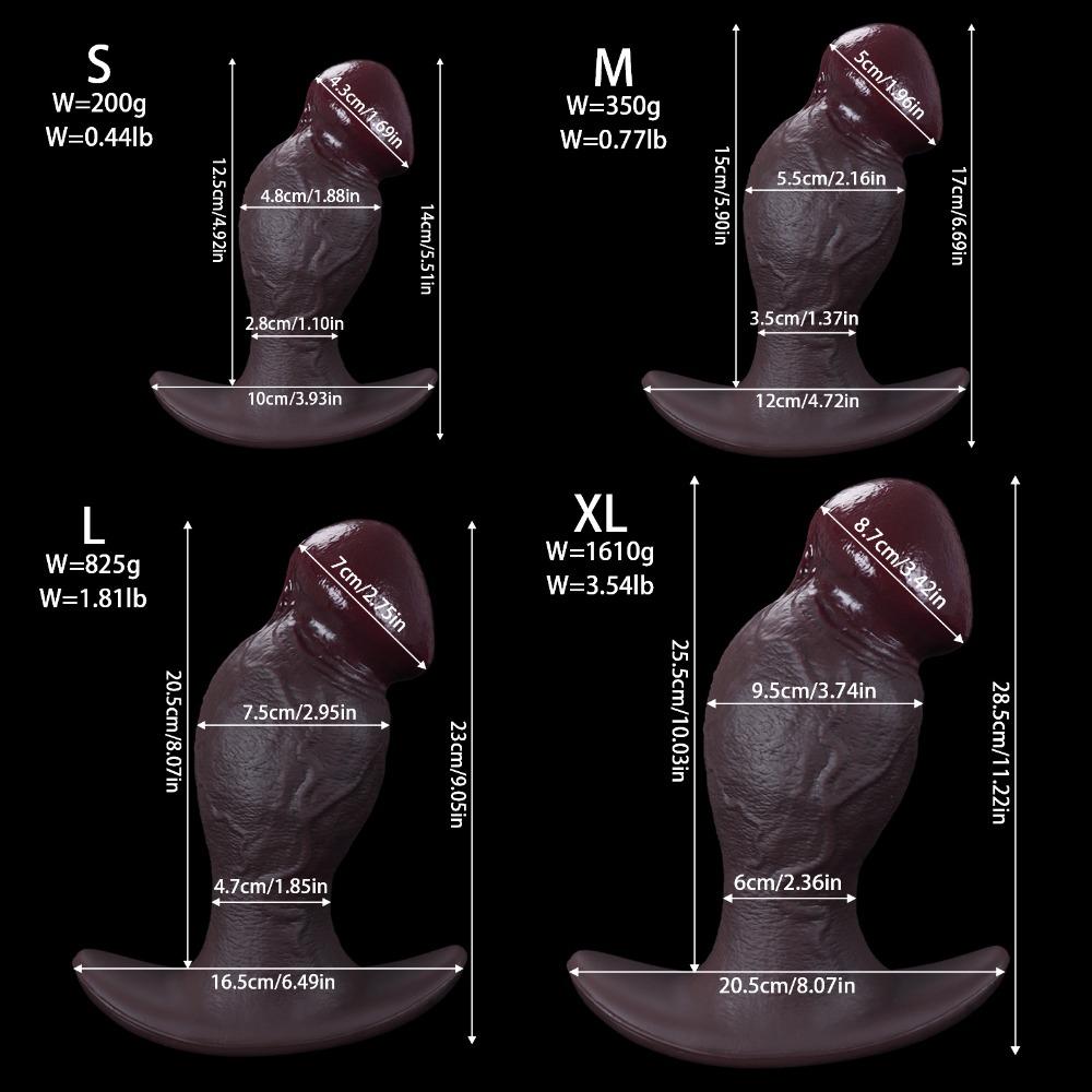 Реалистичный дилдо с гигантской грибовидной головкой - Силиконовый мягкий анальный/вагинальный дилататор, носимая SM секс-игрушка для женщин