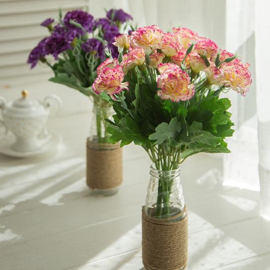 Искусственное растение, яркие, экологически чистые, многоразовые, красивые, для дома и сада, гвоздика, альбом для вырезок, искусственные цветы на день рождения