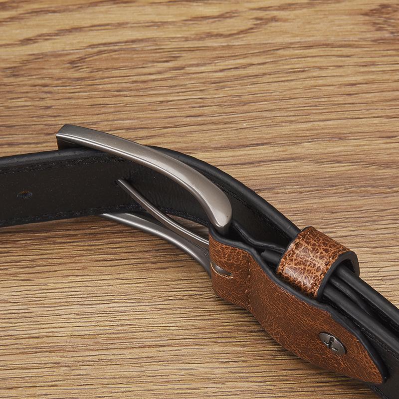 Ремень мужской с пряжкой-иглой, ретро-ремень, модный повседневный широкий ремень из искусственной кожи для мужчин, универсальный ремень для брюк, новый ремень