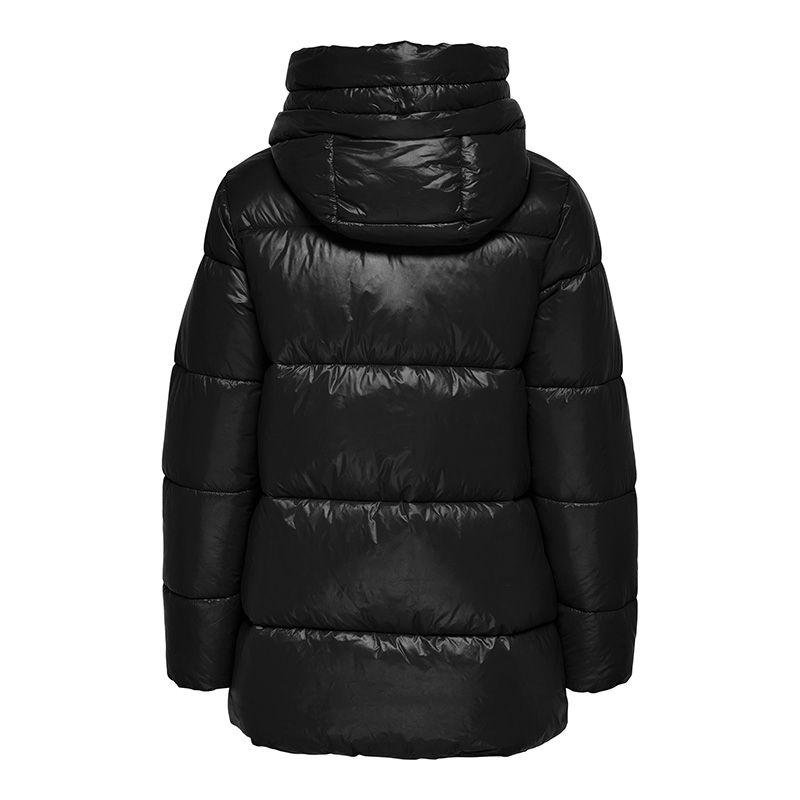 Черный пуховик на молнии с капюшоном ТОЛЬКО для женщин