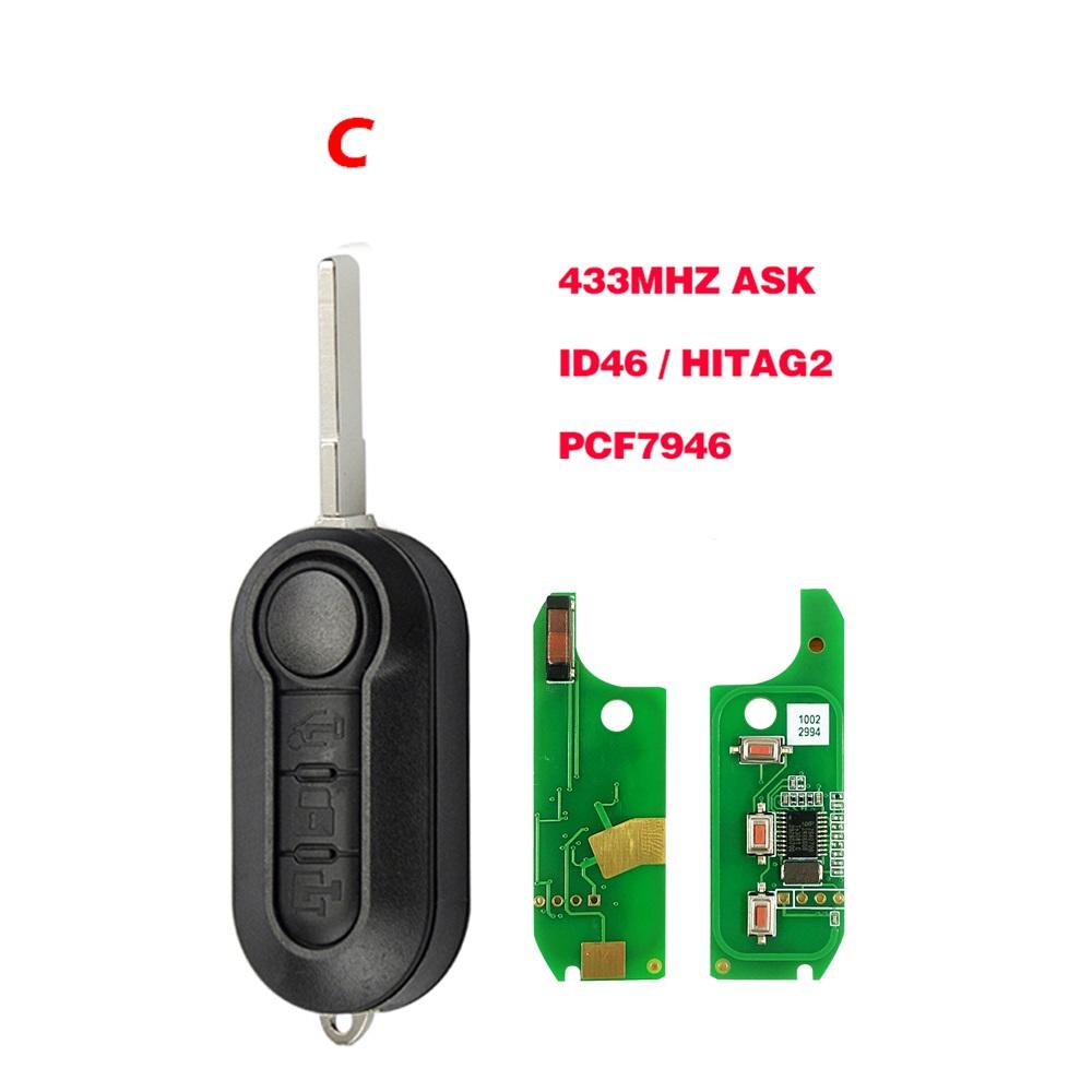 CN017002 Пульт ДУ Marelli Delphi Система Чип PCF7946 ID46 433 МГц Для FIAT Ducato Bravo 500L Citroen Jumper Peugeot Boxer Doblo