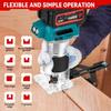 1600 Вт Аккумуляторный фрезер по дереву 5 скоростей Бесщеточный электрический ручной триммер Портативный деревообрабатывающий гравировальный пазовальный электроинструмент