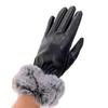 Women's Windproof Fleece-Lined Touchscreen Leather Gloves - Warm for Autumn & Winter, Ideal for Cycling & Driving