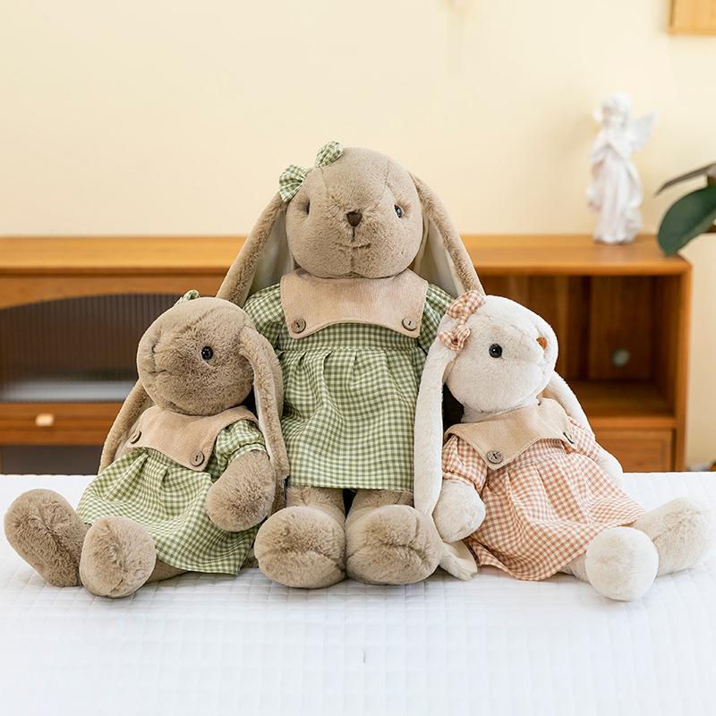 Hug Baby Sweet Bunny Plush Toy Soft Stuffed Animal Cuddly Sleeping Pillow for Kids Birthday Gift Machine Washable 12 Inches