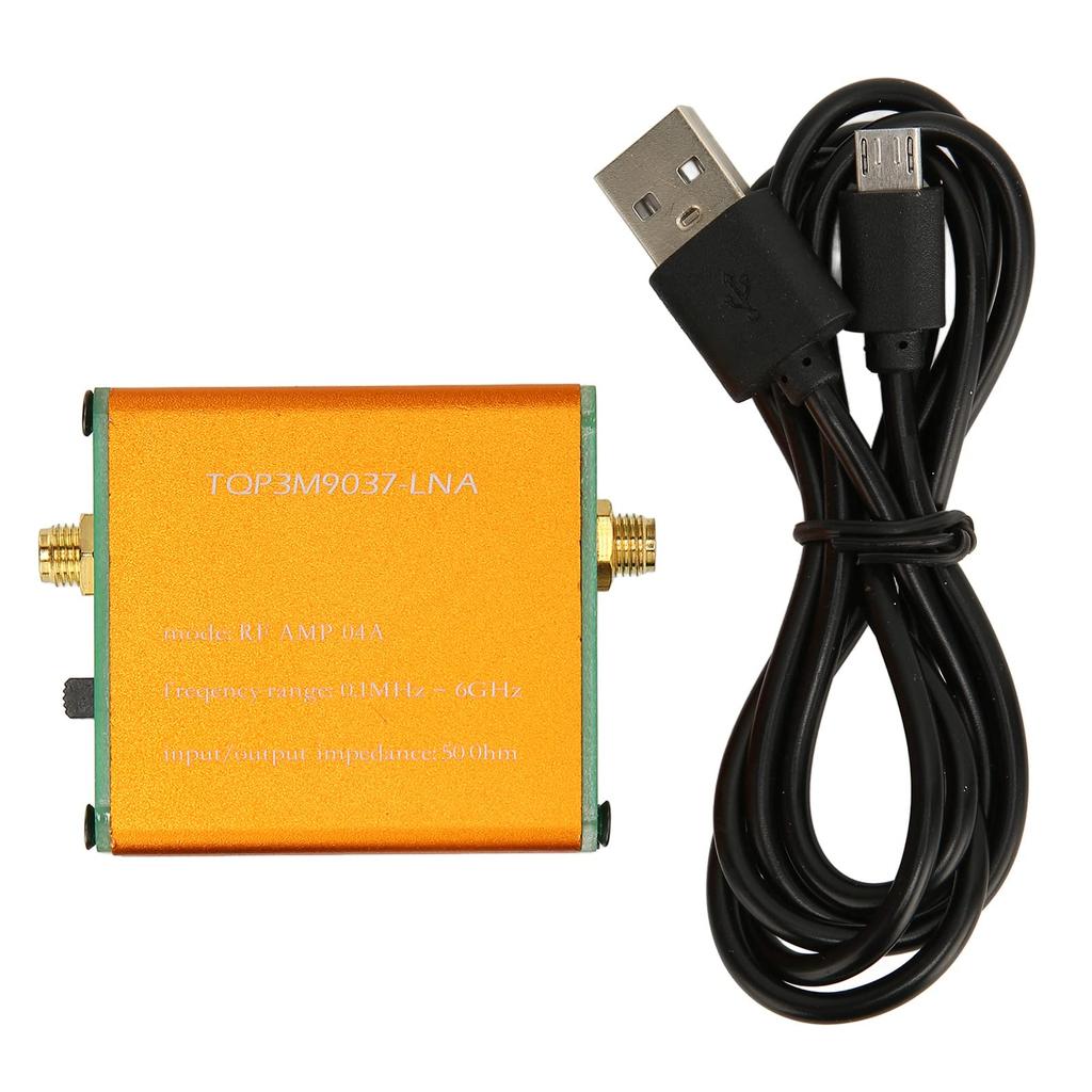 Малошумящий полнодиапазонный усилитель ВЧ 20 дБ с высоким коэффициентом усиления предусилителя Профессиональный высоколинейный модуль с низкими искажениями для усилителя FM-радио, модуль 0,1 МГц-6 ГГц,