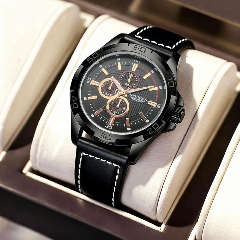 New Fashion Luxury Man Business Leather Watch Men Silicone Quartz Watches Students High Quality Sports Wristwatches Gifts