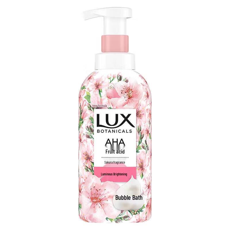 Lux Botanical Essential Oil Cherry Blossom Scented Bubble Shower Gel