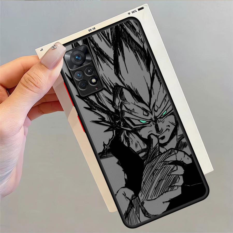 Чехол для Xiaomi Redmi Note 8T 13 14 12 ProPlus 9S 10S 11S 7 8 9 10 11 Pro 12s Черная кромка Ракушка 14 Pro+ Dragon Ball Goku Vegeta