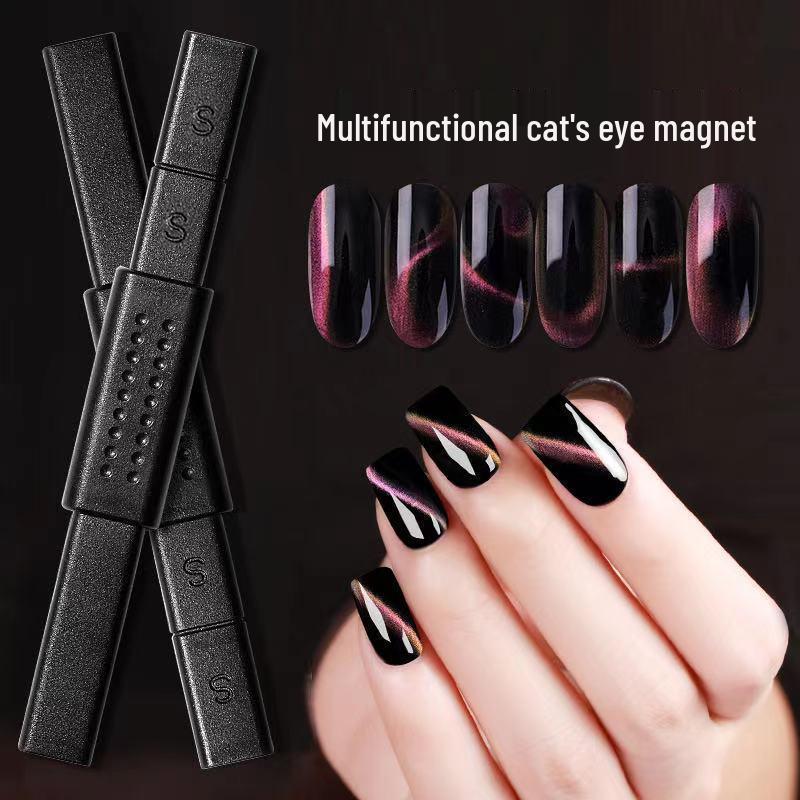 Heart-Shaped Cat's Eye Magnetic Beads with Snake Pattern - Detachable Multi-functional Nail Salon Tool.