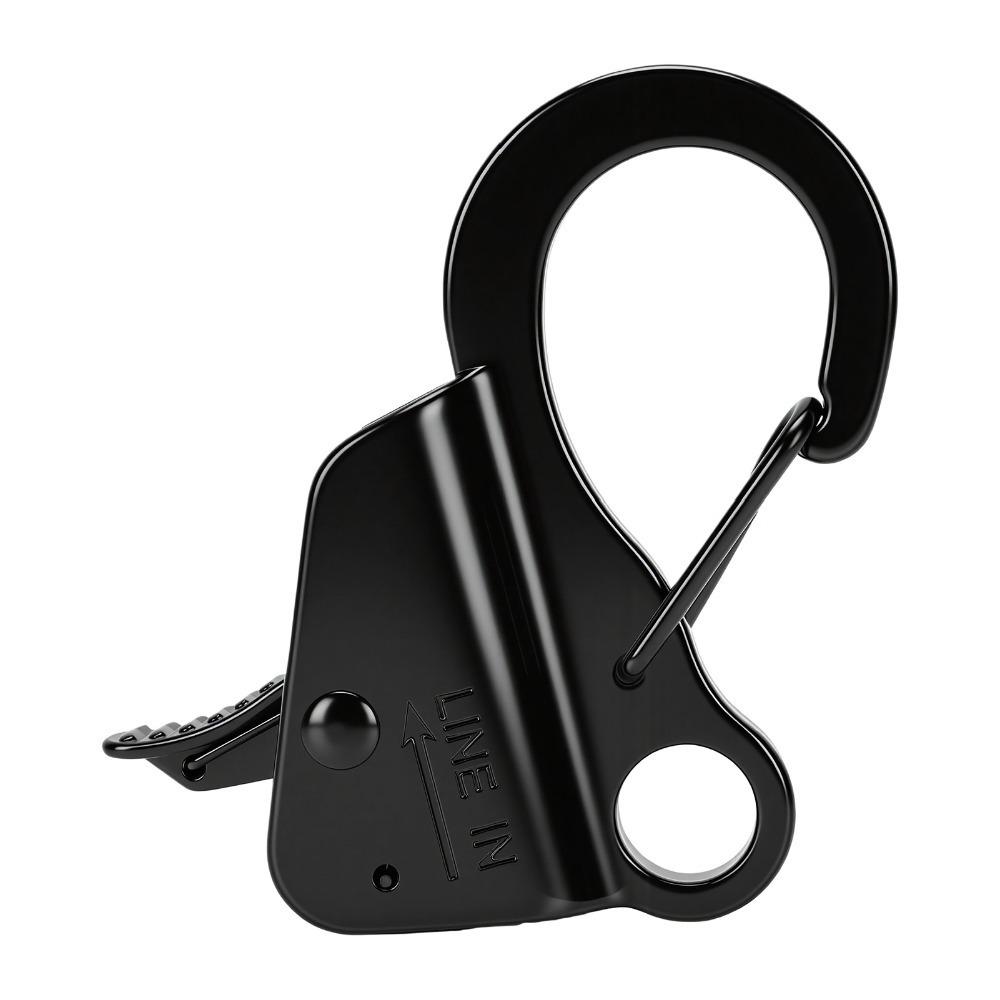 Black Knotless Marine Anchor System 316 Stainless Steel Marine Sliding Rope Hook RV Camping