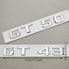 3D ABS Хром Буквы Логотип Автомобиля GT43 GT50 GT53 GT63 Значок Шильдик Наклейка Для Mercedes Benz AMG Серии GT Задняя Маркировка Аксессуары