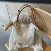 Женская тканая сумка из травы, новая летняя повседневная сумка через плечо в корейском стиле, пляжная сумка большой вместимости, универсальная сумка для поездок на работу