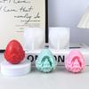 3D Flower Relief Egg Candle Silicone Mold Rose Peony Flowers Goog Candle Molds Rabbit Statue Eggs Resin Gypsum Mould Easter Gift