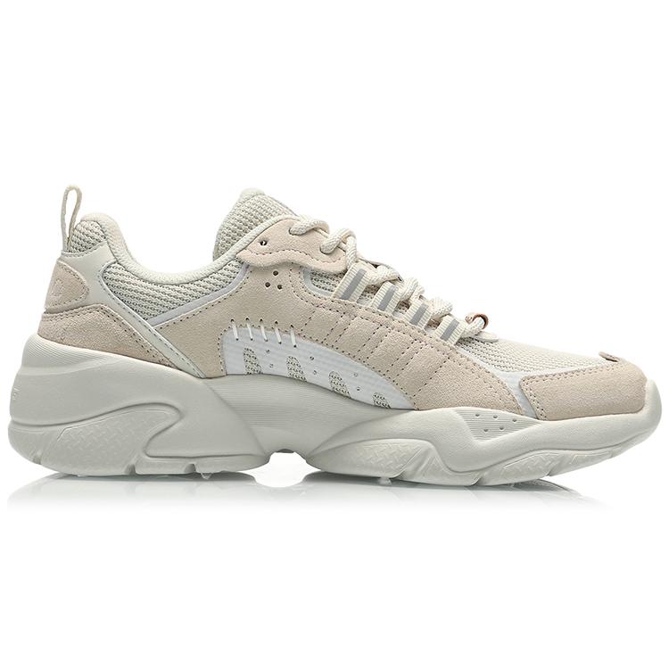 Li Ning Moonchaser Амортизирующие Скользкие Устойчивые к истиранию Дышащие Низкие Спортивные Повседневные Кроссовки Женские Белые AGLQ248-1