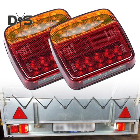 Светодиодные магнитные задние фонари для буксировки, комплект беспроводных светодиодных фонарей для прицепа, высокая яркость, сверхъяркие, водонепроницаемые задние фонари IP67 для автомобиля